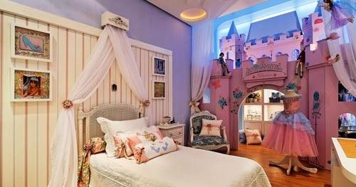 Decoración de dormitorio para niñas y niños, tema de princesa