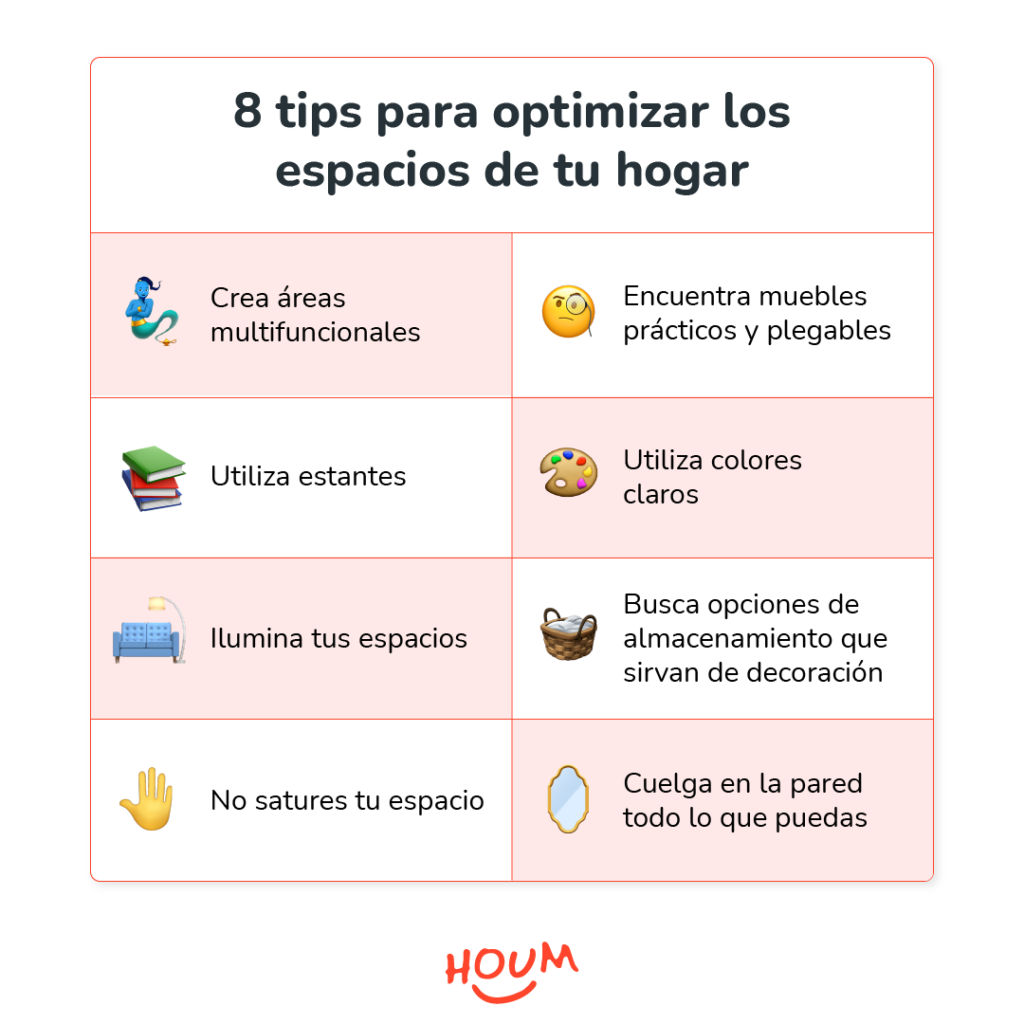 8 consejos para optimizar el espacio de tu hogar