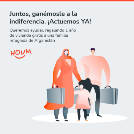 Alojamiento gratuito para familias afganas durante un año